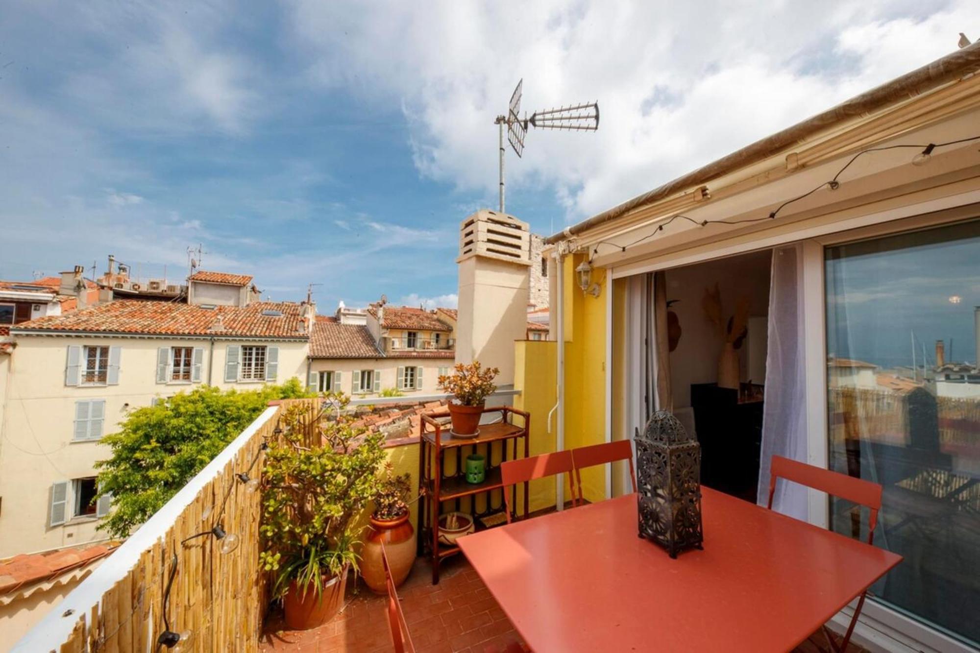 06M - Old Antibes Beautiful Duplex Terrace With Sea View Apartment ภายนอก รูปภาพ